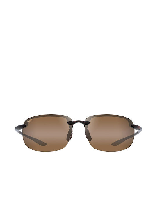 Maui Jim Ho'okipa Xl Sonnenbrillen mit Schwarz Rahmen und Braun Polarisiert Linse H456-10