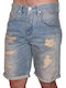Herrenshorts Jeans Blau