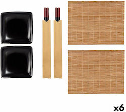 Kinvara Sushi Set Ceramic Black 6pcs