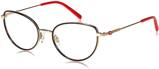 Missoni Damen Metallisches Brillengestell Gold MMI 0061 06J