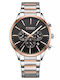 Curren Women's Watch Chronograph with Pink Gold Metal Bracelet