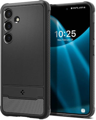 Spigen Matte Umschlag Rückseite Schwarz (Galaxy S24)