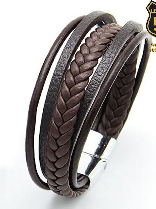 Leather 55 Ανδρικό Βραχιόλι από Δέρμα