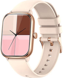 Colmi C61 Aluminium Smartwatch με Παλμογράφο (Ροζ)