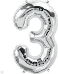 Balloon Foil Jumbo Number Silver 86cm