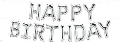 Balloon Jumbo Birthday-Celebration Letter Silver 127cm