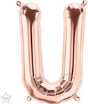 Balloon Foil Letter U Rose Gold 41cm