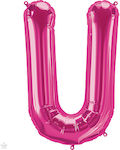 Balon Folie Litera U 41buc Fuchsia