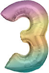 Balloon Foil Jumbo Rainbow Number Multicolour 86cm Rainbow