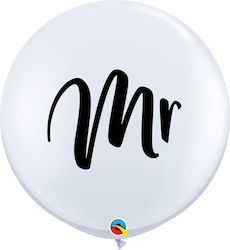 Set of 2 Balloons Latex White Marriage