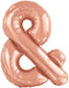 Balloon Foil Jumbo Number Symbol ""&"" Rose Gold 86cm Pink Gold