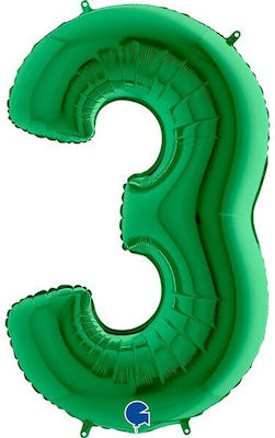 Balloon Jumbo Number 3 Green 100cm