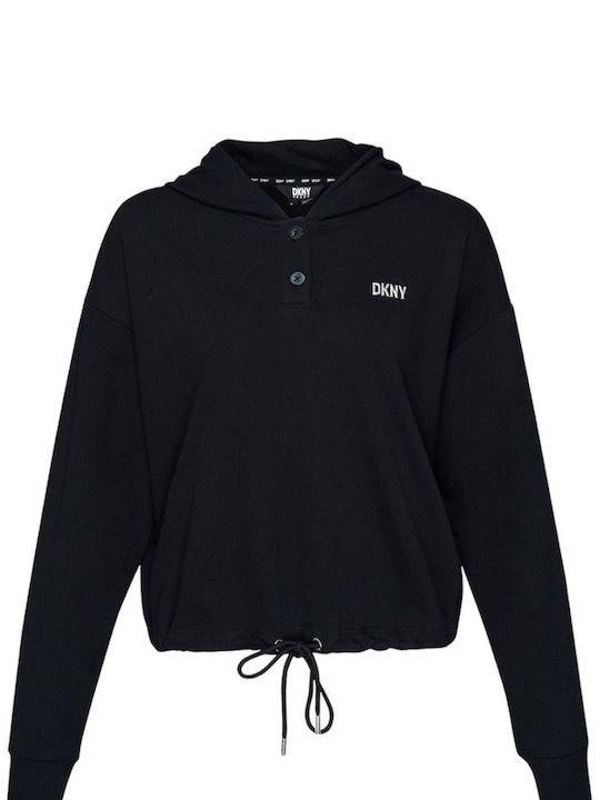 DKNY Logo Women's Hooded Sweatshirt Black