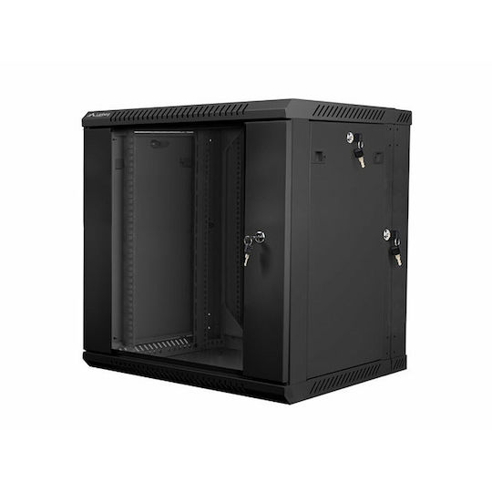 Lanberg Монтиран на стена Рак кабинет 12U 60x60x64см Черен WF02-6612-10B