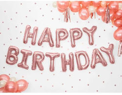 ikonka Happy Birthday Banner Für Party In Rose Gold Farbe 13 Stück 340cm ikonka Happy Birthday Banner Für Party In Rose Gold Farbe 13 Stück 340cm