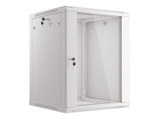 Lanberg Wall Mounted Rack Cabinet 15U 60x60x77.4cm Gray WF01-6615-10S