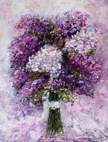 Flowers σε Καμβά 60x40 cm