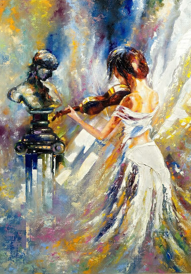 Girl Playing Violin Κάδρο σε Καμβά 30x45cm