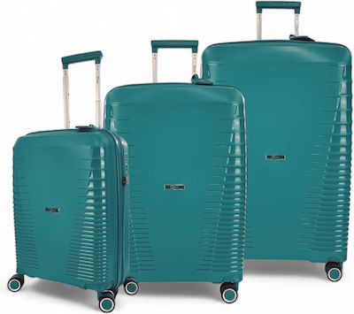 Rain Large Travel Suitcase Hard Petrol with 4 Wheels