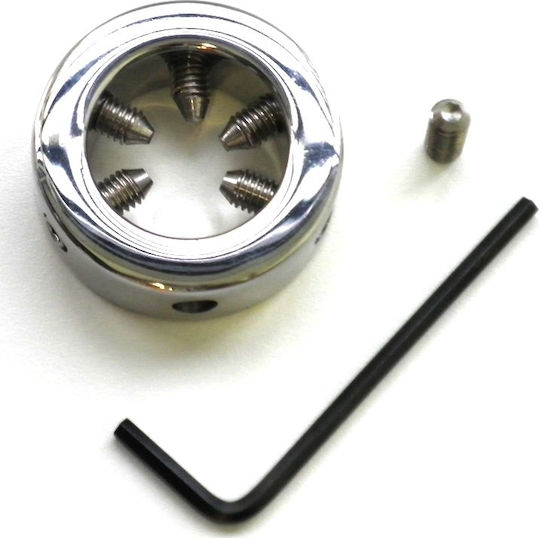Kiotos BDSM Accessory Testicle Stranguler Ring σε Ασημί Χρώμα