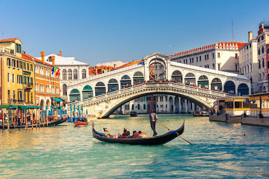 Rialto Bridge Rahmen auf Segeltuch 75x50cm