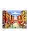 Venetia Italia Bărci Pe Canal Cadru Pe Pânză 75x50cm