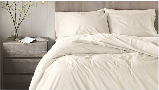 Valeria Home Cotton Duvet Cover Single 160x240 Beige