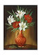Blumen Rahmen auf Segeltuch 40x60cm