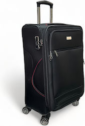 Olia Home Medium Travel Bag Black with 4 Wheels Height 57cm