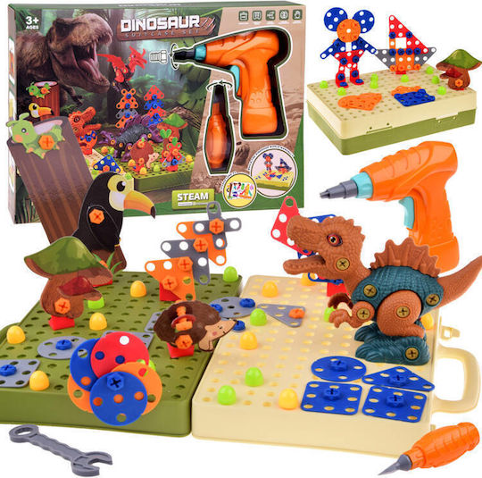 Jokomisiada Пластмасова Конструктивна Игра Dinosaur за Деца 3+ години+ Години