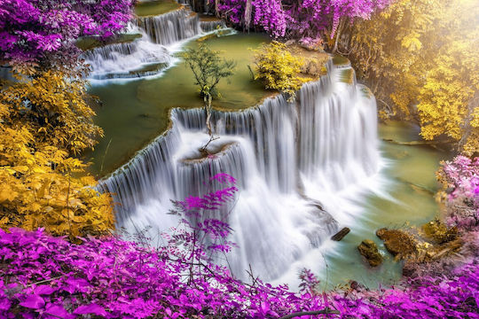 Αυτοκόλλητη Ταπετσαρία Τοίχου Cascada45 Waterfall 220x135cm Πλενόμενη