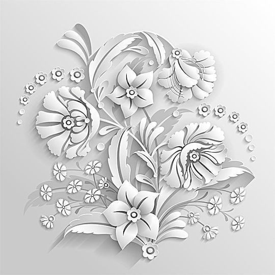 Fototapete Floral Embossed 135x225cm Waschbar