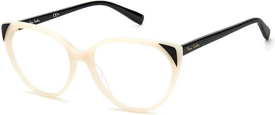 Pierre Cardin Femei Plastic Rame Ochelari Fluture Alb P.C. 8502 0XR