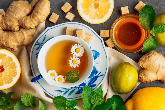 Αυτοκόλλητη Φωτοταπετσαρία Τοίχου Food18 Tea 200x150cm Πλενόμενη