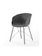 Nelson Dining Room Artificial Leather Armchair Gray 49x49x79cm