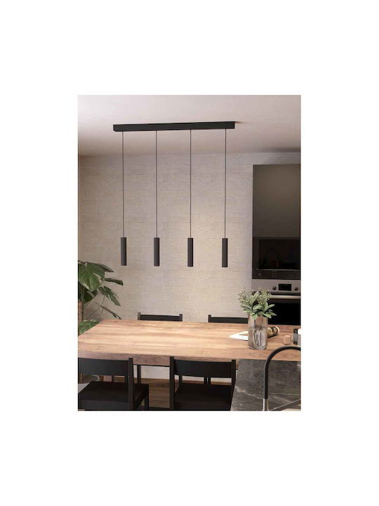Eglo Almudaina Pendant Light Black Rail 84x110x100cm