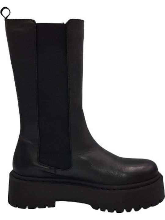 Leather Women's Chelsea Boots Black
