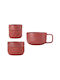 La Cafetière Set of Cups Coffee Porcelain Red 380ml 3pcs