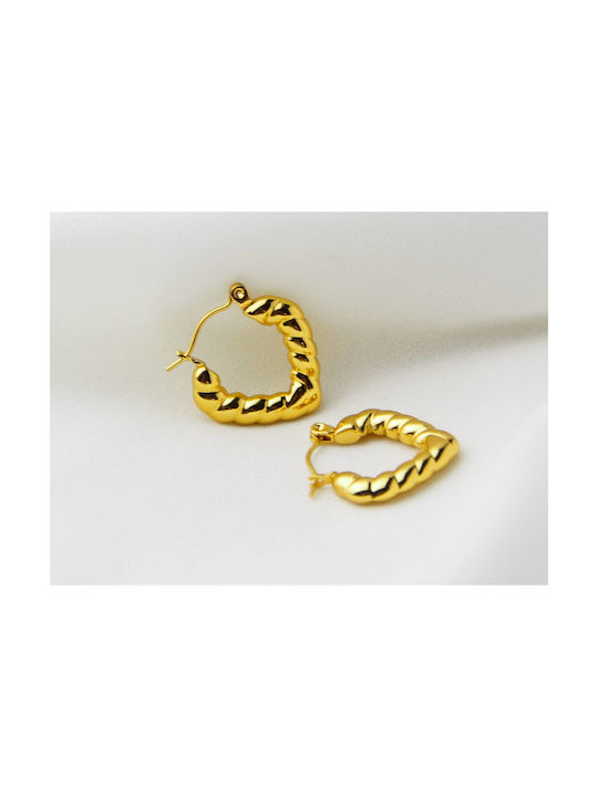 Earrings Hoops made of Steel Gold Plated