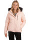 Scurtă Jachetă de femei Puffer Waterproof Light Rose
