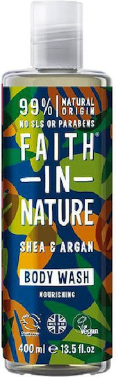 Faith in Nature Αφρόλουτρο σε Gel με Βούτυρο Καριτέ για Θρέψη 400ml