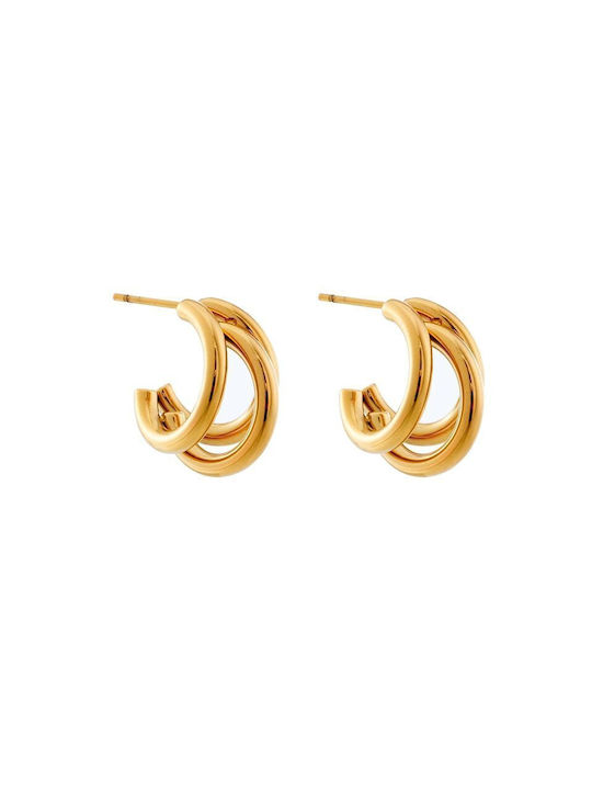 Earrings Hoops Gold Plated