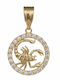 Charm Semn Zodiacal Scorpion Din Aur Galben 14 Carate Cu Zircon