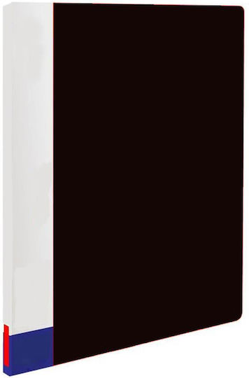 Uni Pap Clipboard Flexible with 10 plastic sleeves Slides for Paper A4 Black 1pcs