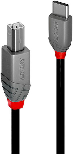 Lindy USB 2.0 Kabel USB-C männlich - USB-B Schwarz 2m (36942)