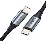 Cabletime Плетена USB 2.0 Кабел USB-C мъжки - USB-C мъжки 60W Черно 2м (128188)