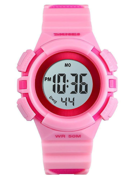 Skmei Kids Digital Watch Bluppy with Rubber/Plastic Strap Pink