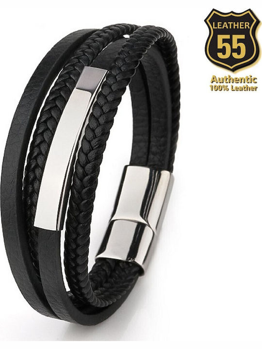 Leather 55 Men's Bracelet made of Leather