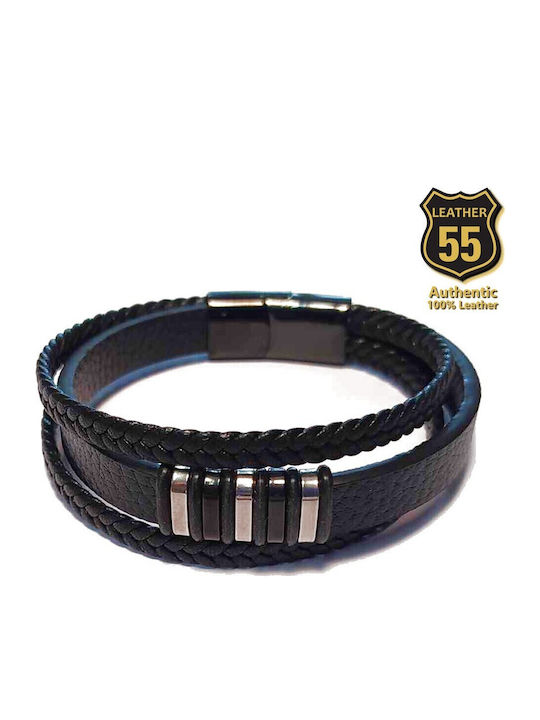 Leather 55 Men's Bracelet made of Leather