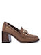 Carmela Footwear Leather Taupe Heels